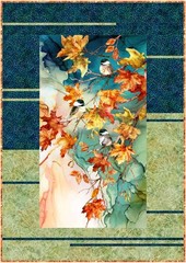 Northcott – Autumn Breeze – Branches – Light Green, Fabric BTY