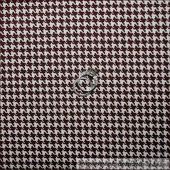 BonEful Fabric FQ Cotton Quilt Brown Off White Check Gingham Stripe Kid Calico S