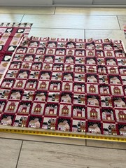 VTG Country Classic Simple Traditions Ameritex Fabric Houses Hearts Folk Art 3YD