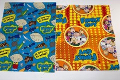 Family Guy Novelty Cotton Fabric Stewie Family Prints 9″x22″ & 9″x21″ Crafting D