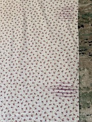 Lightweight Cotton Fabric White Purple Rosebuds 110” x 44” (3 Yards) Pretty!