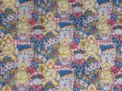 By 1/2 Yd Vintage Timeless Treasures Easter Fabric 1996 Spring #14 Bunnies BTHY
