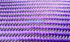 Black+ Purple Aramid Carbon Fiber Blended Fabric Carbon Fixed cloth 100cm*50cm