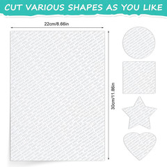 6 Pieces Patches Badge 11.8X8.6 Inch Cut to Fit Freestyle Double Sided Adhesive