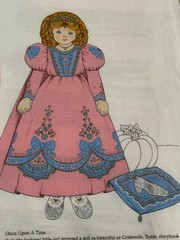 Vintage VIP Cranston Print Works Cut-and- Sew Cinderella Cloth Doll Fabric Panel