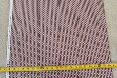 By 1/2 Yd, Red & Navy Print on Off-White, Moda, Sweetwater, “Boat House”, V402