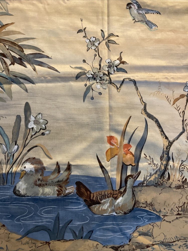 Texoprint The Netherlands Fabric Bird Butterfly Birds Flowers 1 Yard X 54”