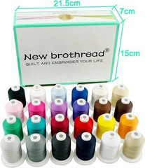 Multi-Purpose Mercerized Cotton Thread 50S/3 600M for Sewing Quilting Embroidery