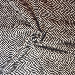 Home Decor Chenille Herringbone Fabric Black/White Chevron Houndstooth 54″ wide