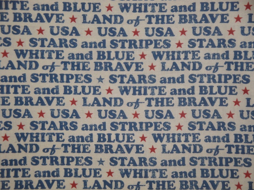 Land Of The Brave Combed Cotton Digitally Printed Patriotic Americana Fabric