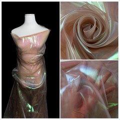 Sheer Organza Fabric Iridescent -3.3 Yard Long, 5 9-Inch Wide – for DIY, Sewi…