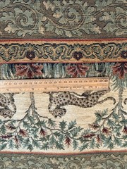 Jacobean Tree Cheetah Tapestry Chenille Upholstery Fabric Heavy 2 yards Safari