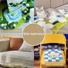 60×80 Inch Antislip Vinyl Rug Backing Fabric – Non-Slip Backing Cloth for Tuf…