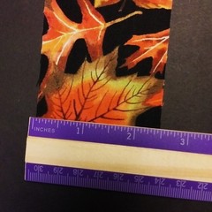 AUTUMN LEAVES (10) 2.5″x9″ Fabric Strips, For Craft Projects-Quilts-Junk Journal