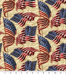 Patriotic We Pledge Allegiance 43” Cotton Fabric