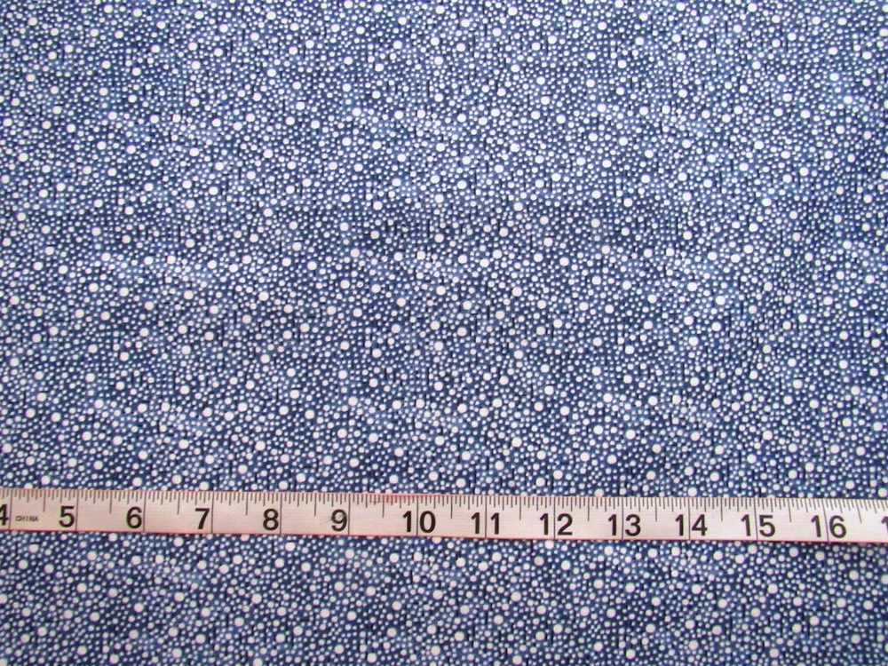 1 yd x 45″ 100% Cotton Fabric Classics “Sprinkles” Navy