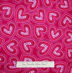 Knitty Kitty Fabric – Yarn Hearts Packed Pink – Benartex Kanvas Studio YARD