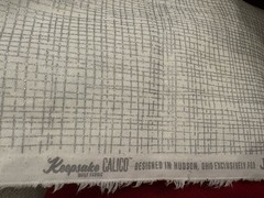 Silver metallic cotton quilt fabric Grid pattern JoAnns Keepsake calico 3/4 yd