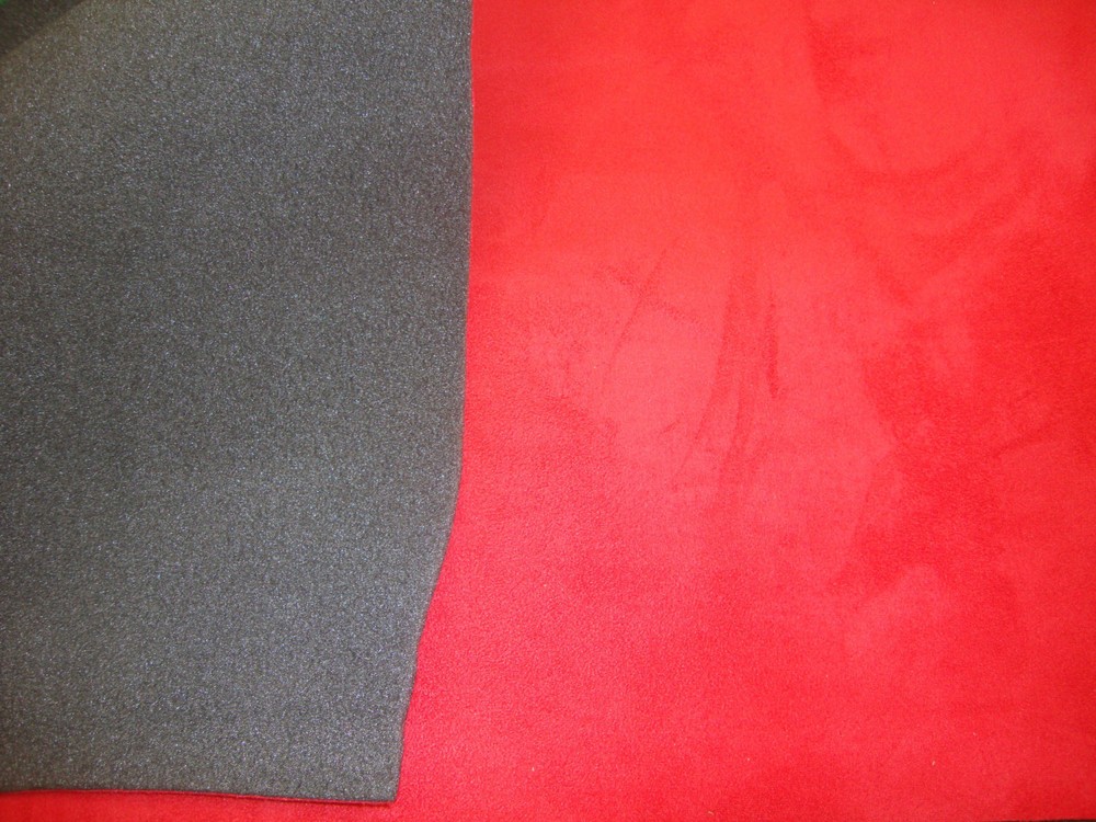 Foam Suede Headlining Backed Crimson Fabric 60″ Wide by the yard