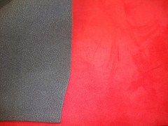 Foam Suede Headlining Backed Crimson Fabric 60″ Wide by the yard