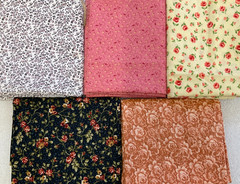 PACK #6 – (17″ x 21″) – 5 PIECE BUNDLE OF COTTON PRINTS