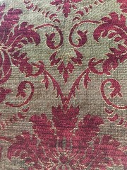 Vintage Upholstery Fabric SAMPLE, Soft Chenille for PILLOWS–Crafts, Gorgeous