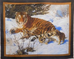 Marshall Dry Goods My Three Sons Tiger fabric panel 100% cotton 45″