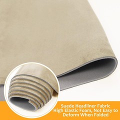 Suede Headliner Fabric with Foam Backing Material – Automotive/Home Micro-Suede