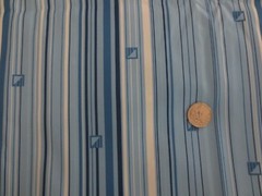 4508. BLUE “Silky” Geometric Stripe SYNTHETIC Apparel FABRIC – 58″ x 4-5/8 yds.
