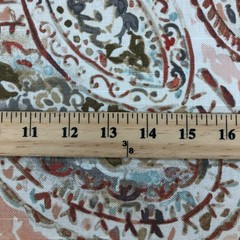 5.25 Yards 100% Linen Paisley Home Decor Fabric