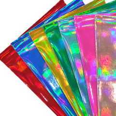 0.8mm Faux Leather PU PVC Fabric Craft Shiny Laser DIY for Bag Cloth 1 Yard