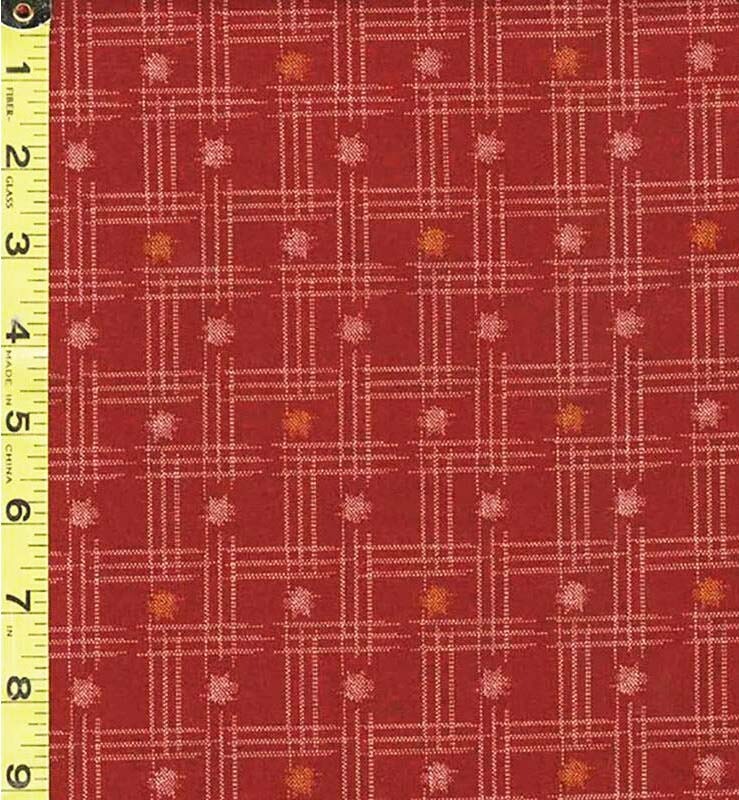 SEVENBERRY Dots & Woven Bars – SB-88222D5-2 – Dark Brick – By the Half Yard