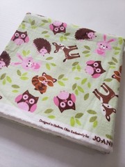 Woodland Animal Green Children Nursery Fabric 43X80″ Snuggle Flannel 100% Cotton