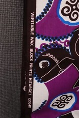 108″L x 44″W HiTarget Fabric Veritable Guaranteed Wax Block Print Purple Tribal