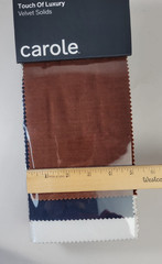 Carole Fabric Upholstery Sample Book Velvet Solids Touch Of Luxury 5×9 #6246