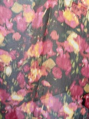 Ikat Floral Sheer Polyester Chiffon Fabric Magenta Multi 61” W X 2.33 yds (84”)