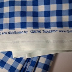Quilting Treasures Fabric Blue White Gingham Check/Plaid 5 1/2 Yds