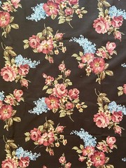 Pink Brown Floral Cotton Fabric Timeless Treasures Sewing Quilting 2.33 Yd x 45″