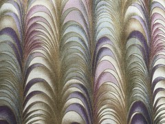 Hoffman International Fabrics. Swirls Pink Purple Aqua White Screen Print