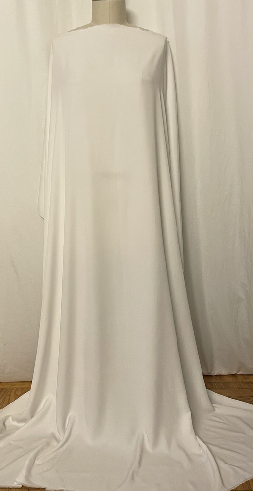Rare Find 100% Gabardine Rayon Optic White Fabric 1 Yard 29″ Long 60 Inches Wide