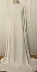 Rare Find 100% Gabardine Rayon Optic White Fabric 1 Yard 29″ Long 60 Inches Wide