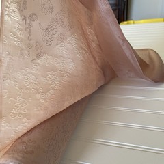 SILK PEACH CREAM FABRIC 10 Yards x 22 Inches Wide or 360 Inches x 22 Wide