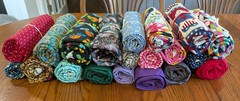 New Fabric Variety Box. 20+ Yards Assorted Cotton Fabric Pieces. No Scraps R160