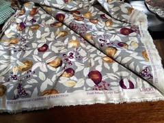 Rare 4 1/3 Yards Chesham Cabinet Collection “Fruit Billett-Grey Berry Fabric