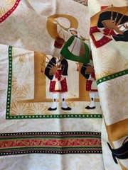 Timeless Treasures Fabrics Of Soho 12 DAYS OF CHRISTMAS 3 Panels 44X106 Holiday