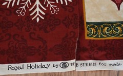 ROYAL HOLIDAY deb strain MODA snowflakes CHRISTMAS ORNAMENTS burgundy PIECES