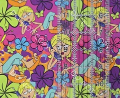 Custom Cotton Woven Fabric TV Show Lizzie McGuire By The 1/4 Yard 9×56