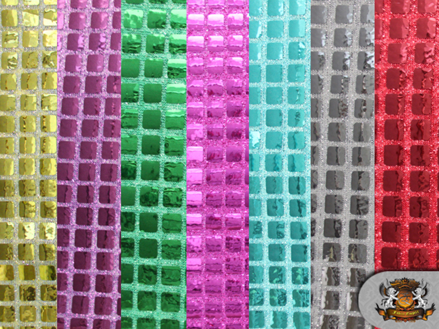 SQUARE SEQUIN 6.85mm FABRIC BY THE YARD
