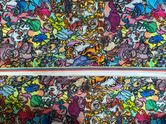 Disney Sidekicks Characters Cotton Fabric 74 inch x 58 in