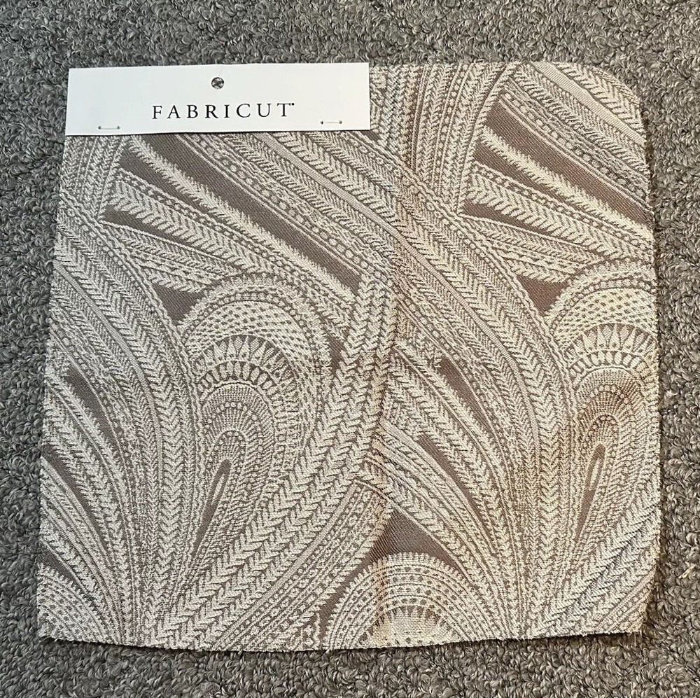Fabricut Fabric Sample Remnant 11” Bowsprit Driftwood Neutral Crafts